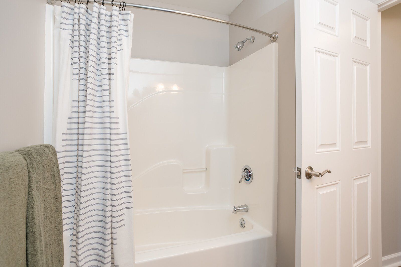 Shower with tub