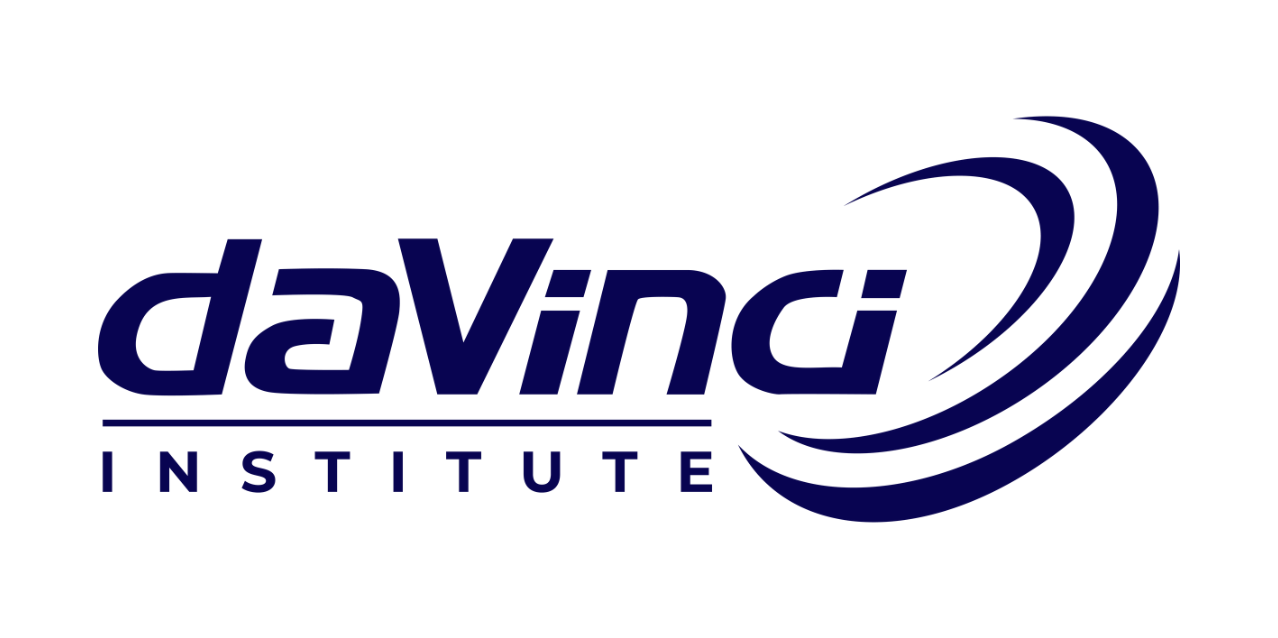 A logo for davinci research design and education