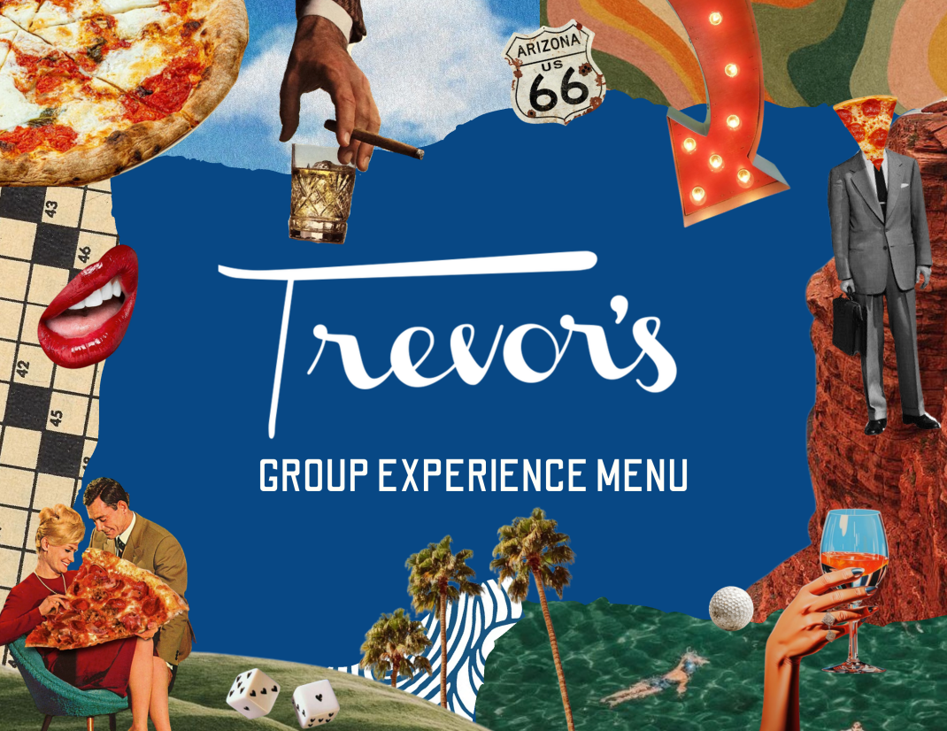Trevor's group experiences menu cover