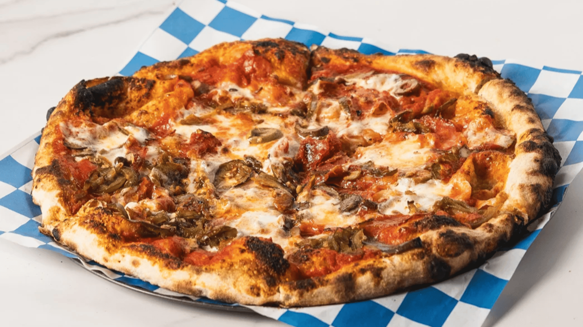 Spicy Diavolo Wood-fired pizza at Trevor’s Liquor Arcadia, E. Mayo, Paradise Valley