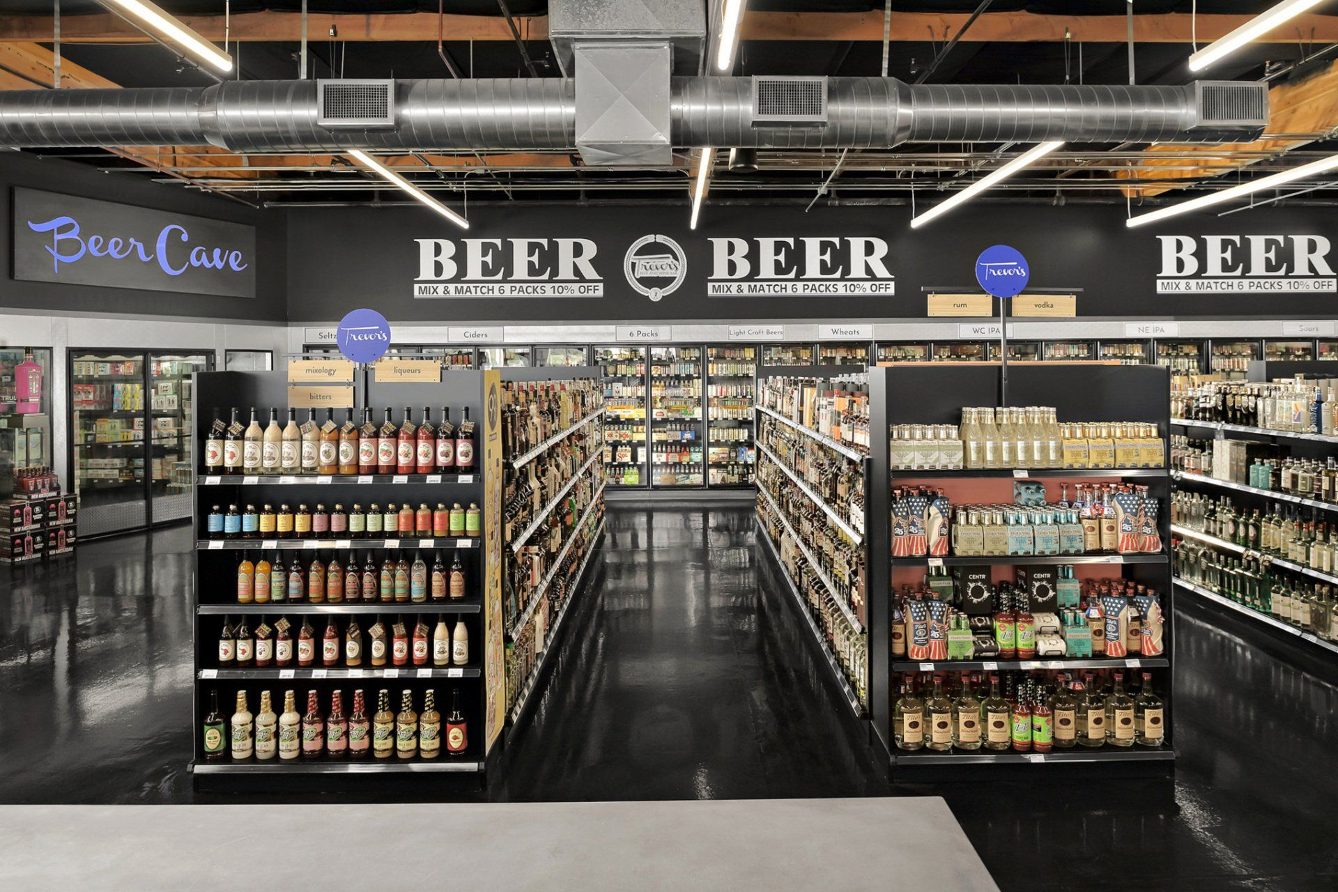 Trevor's liquor store craft beer and beer cave