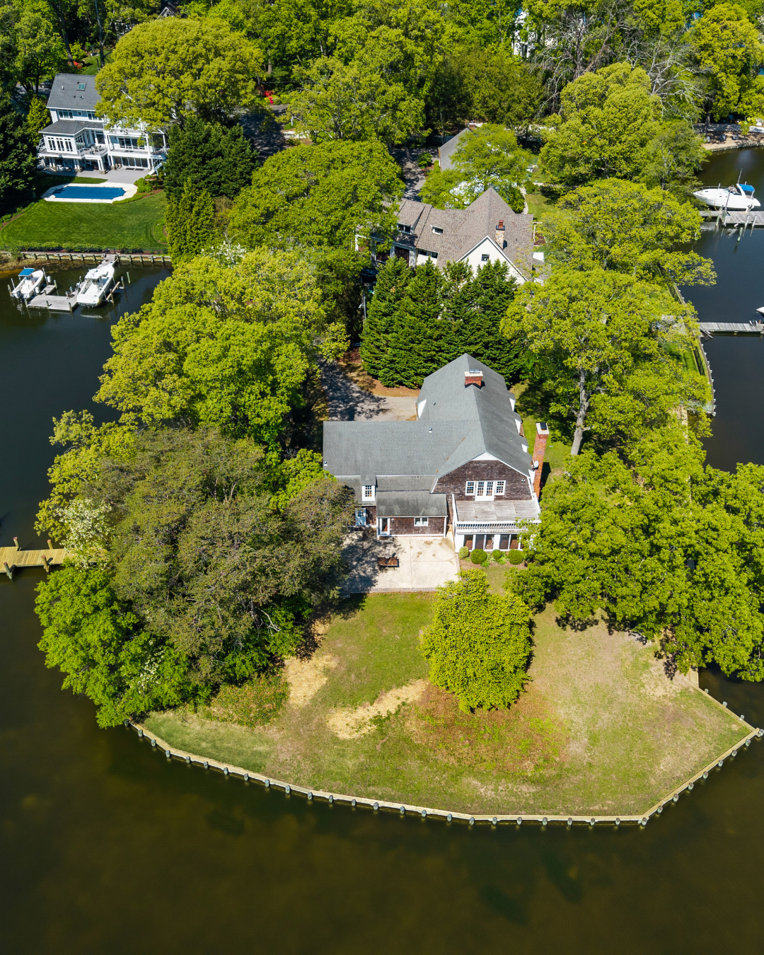 Professional real estate drone photography composition