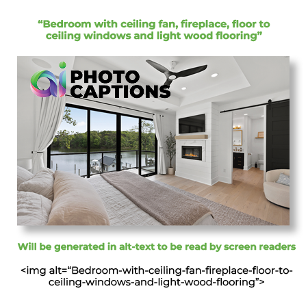 image caption example with alt text and html