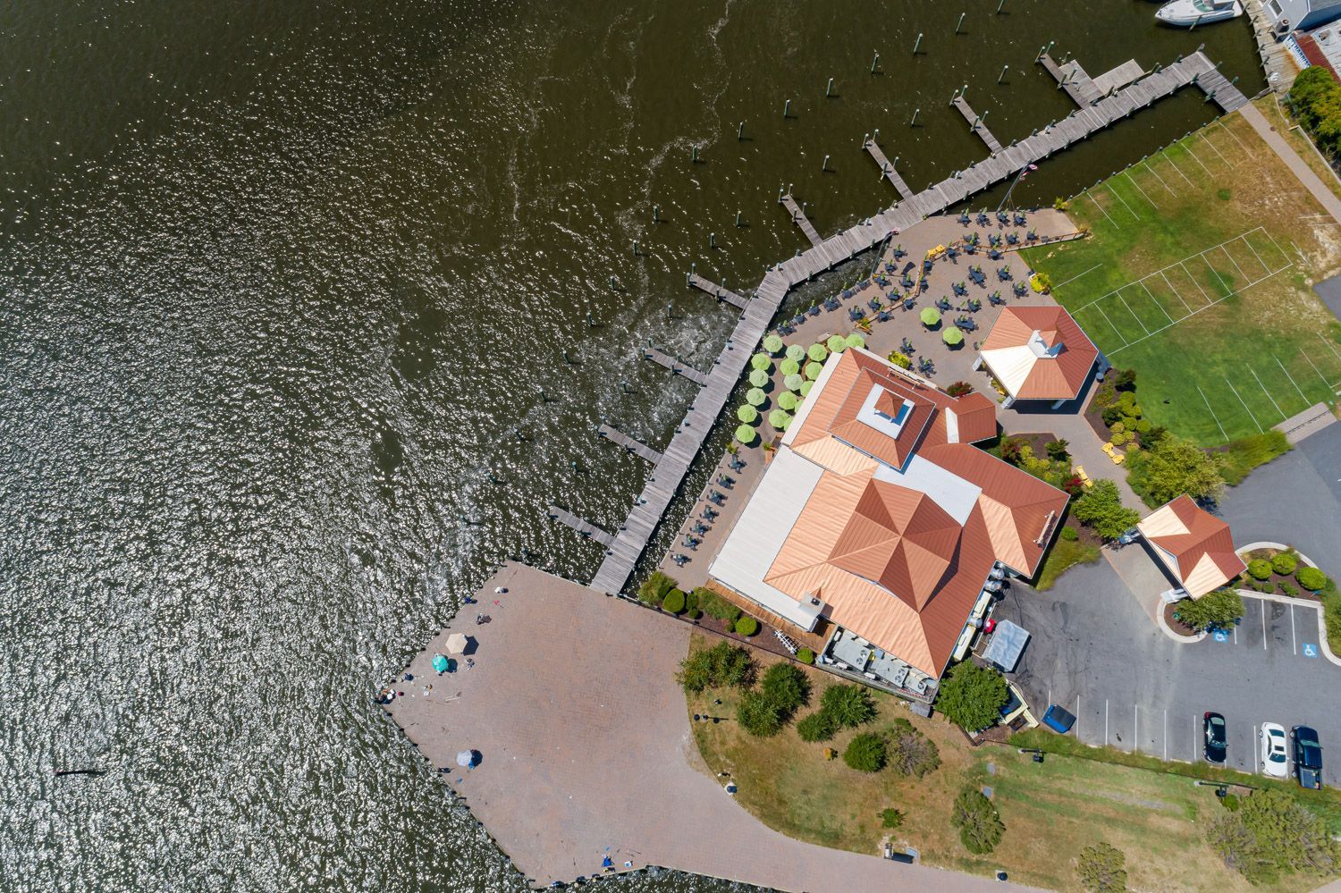 Beautiful aerial drone shoot of home on the water by Craig Westerman
