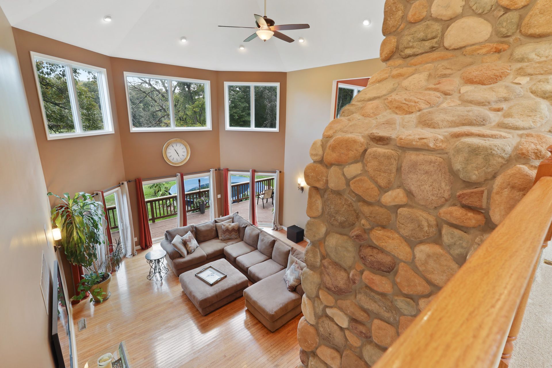 Overheard balcony shot of living room by Craig Westerman
