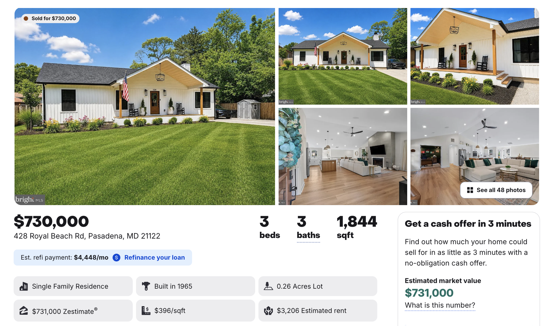 Zillow Web View Mockup