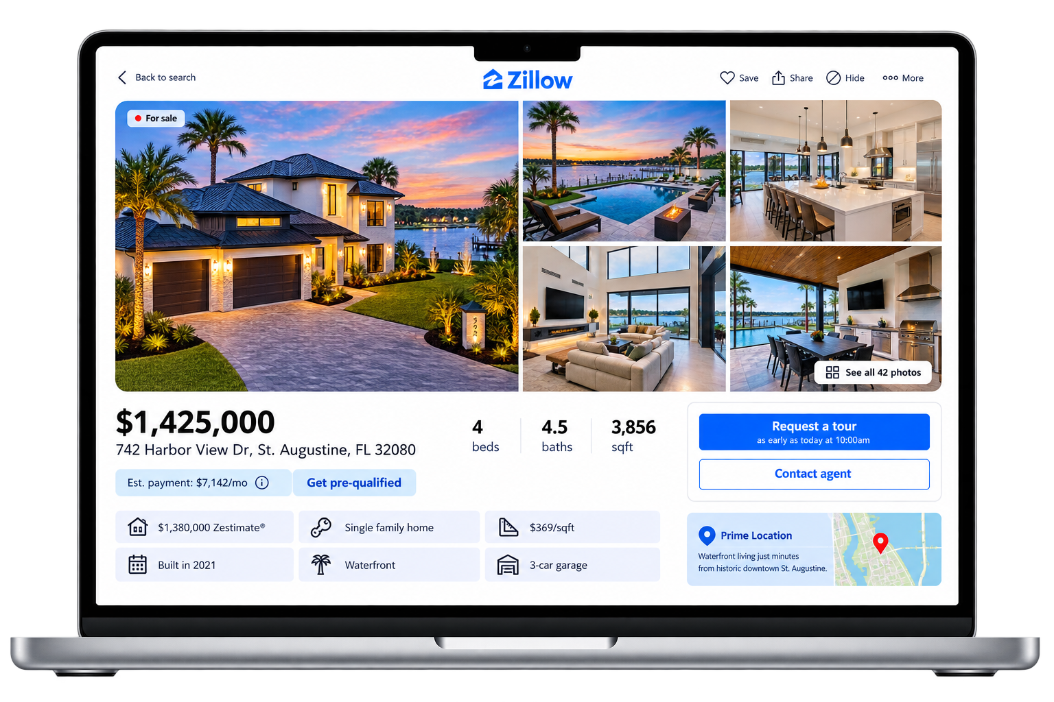 Zillow Web View Mockup