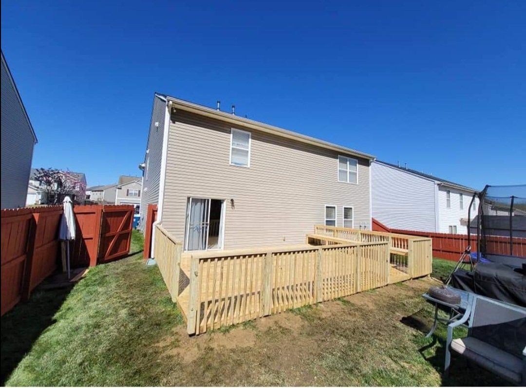 deck and fence