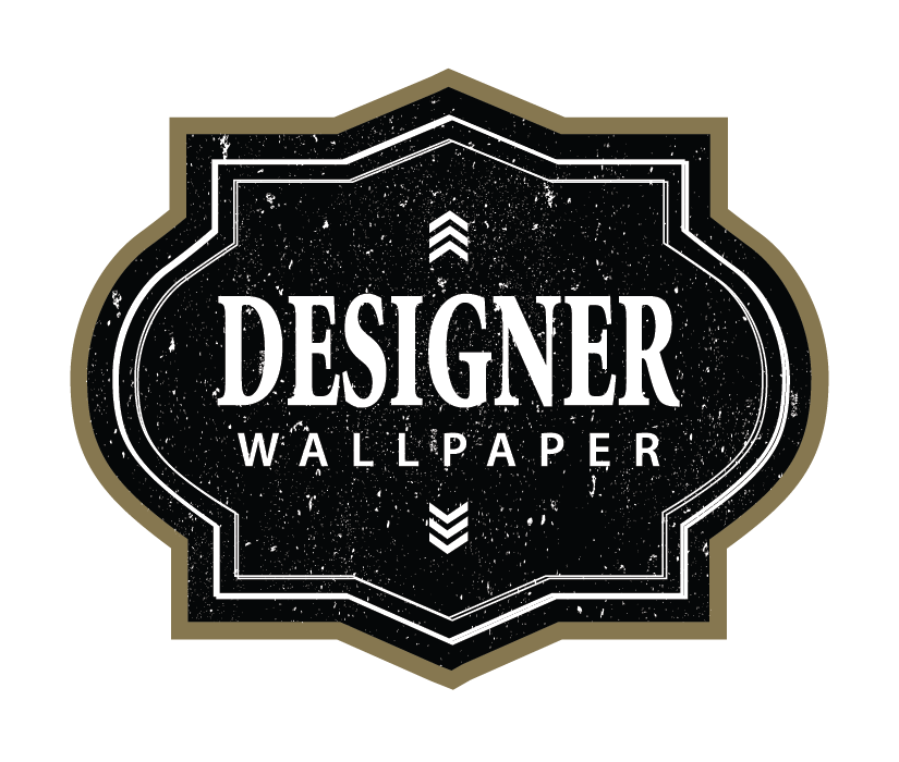 A black and white logo for designer wallpaper