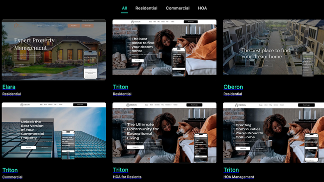 Website template preview