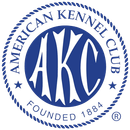 American Kennel Club logo: Blue and white circular emblem with