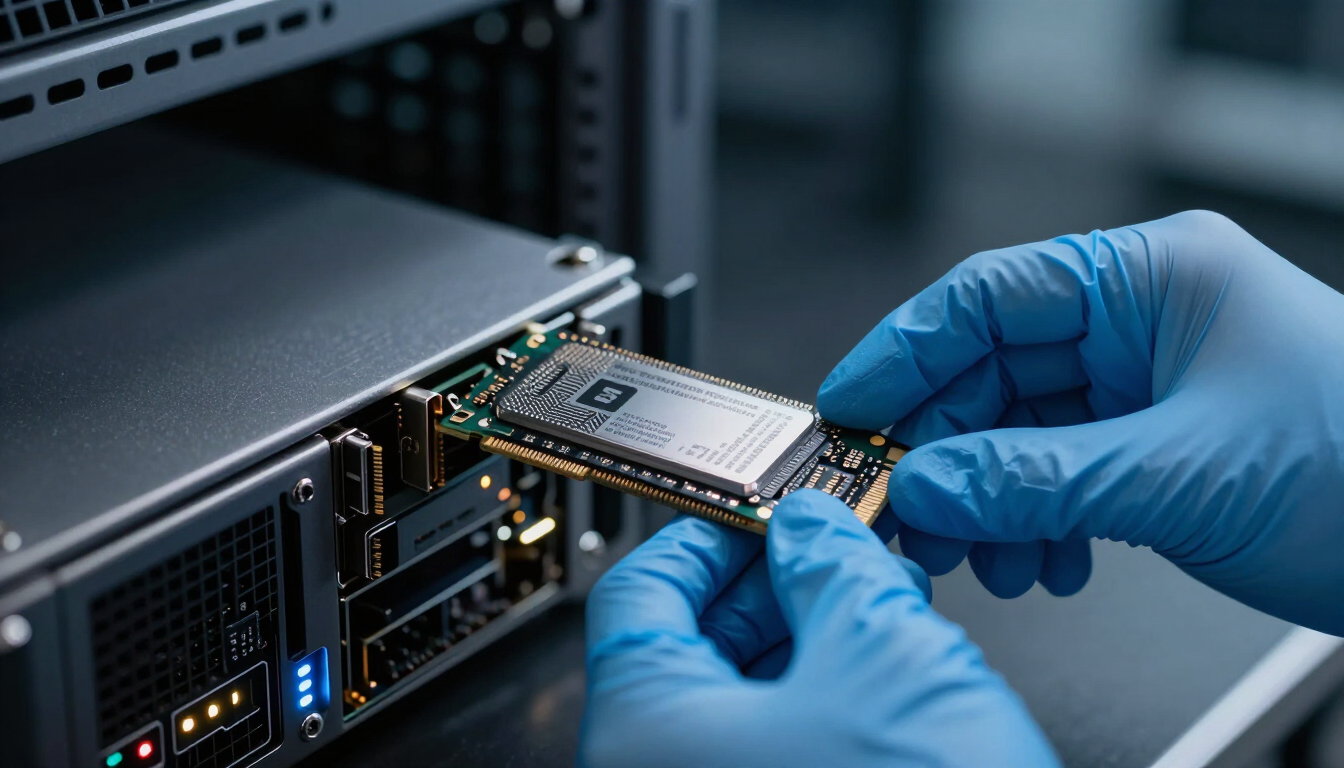 SSD Insertion into Server