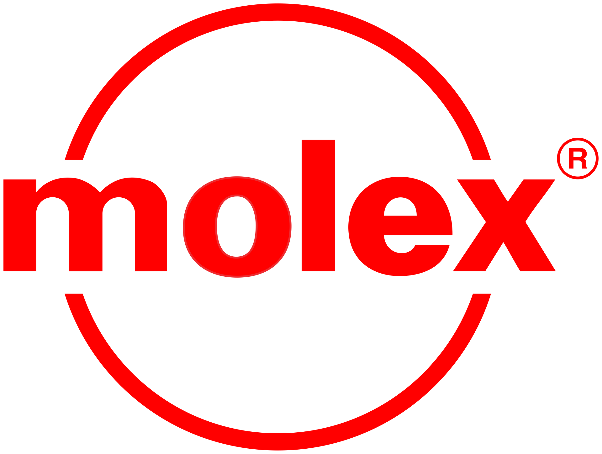 Red Molex logo with a circular outline and registered trademark symbol