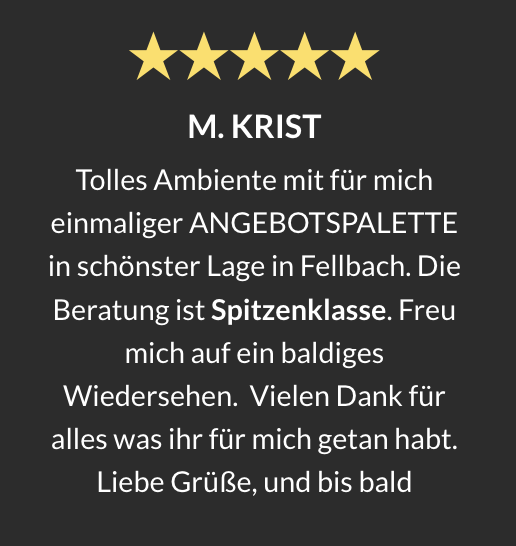 A review of m. krist in german with five stars