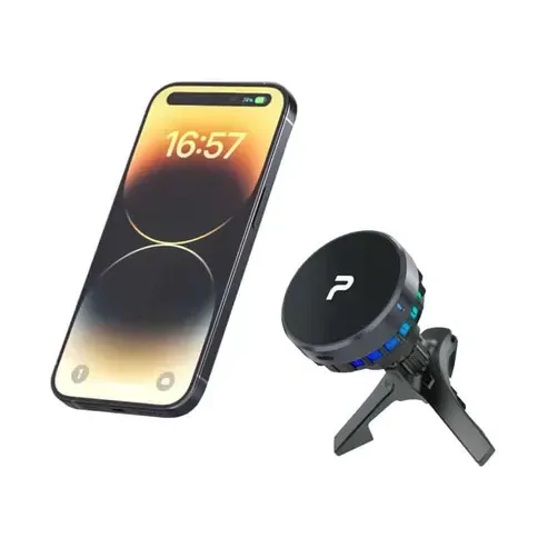 【POLYWELL】Magsafe Qi2 15W Wireless Car Charger Holder with Semiconductor Cooling and BSMI NCC Certification