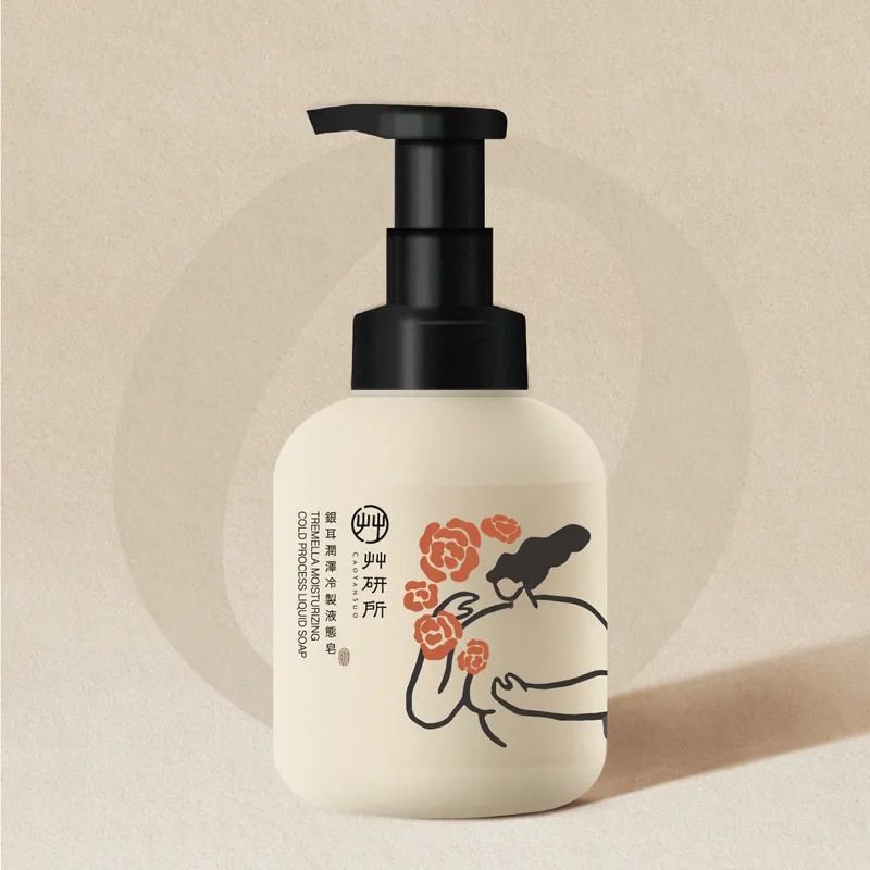 [Cao Yan Su] Jabón líquido hidratante de proceso en frío Tremella (champú, limpiador facial y gel de ducha) - 500 ml