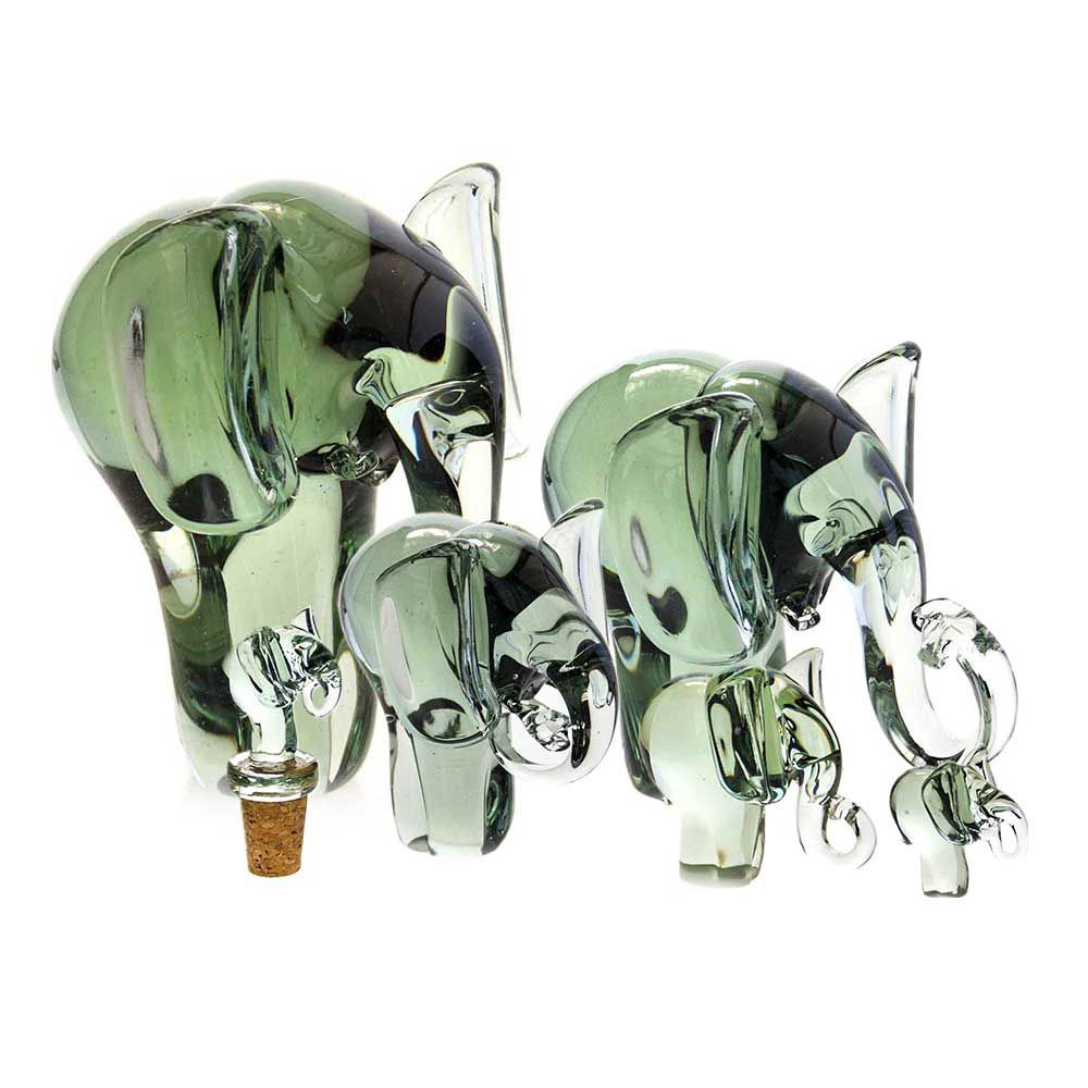 【NGWENYA GLASS】Tapones de vidrio ecológicos hechos a mano - Elefante