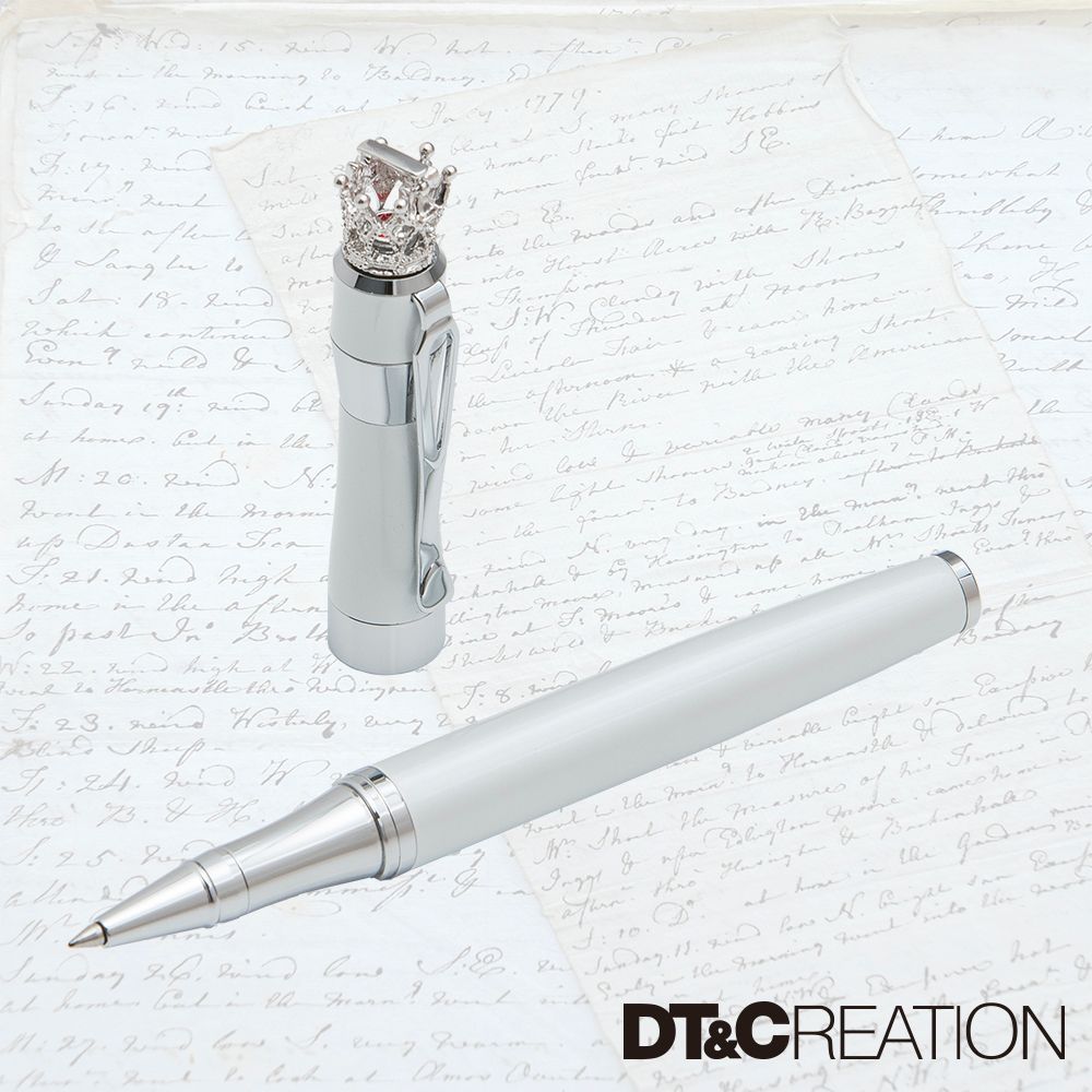 【DT&CREATION】龍行天下皇后鋼珠筆 - 白