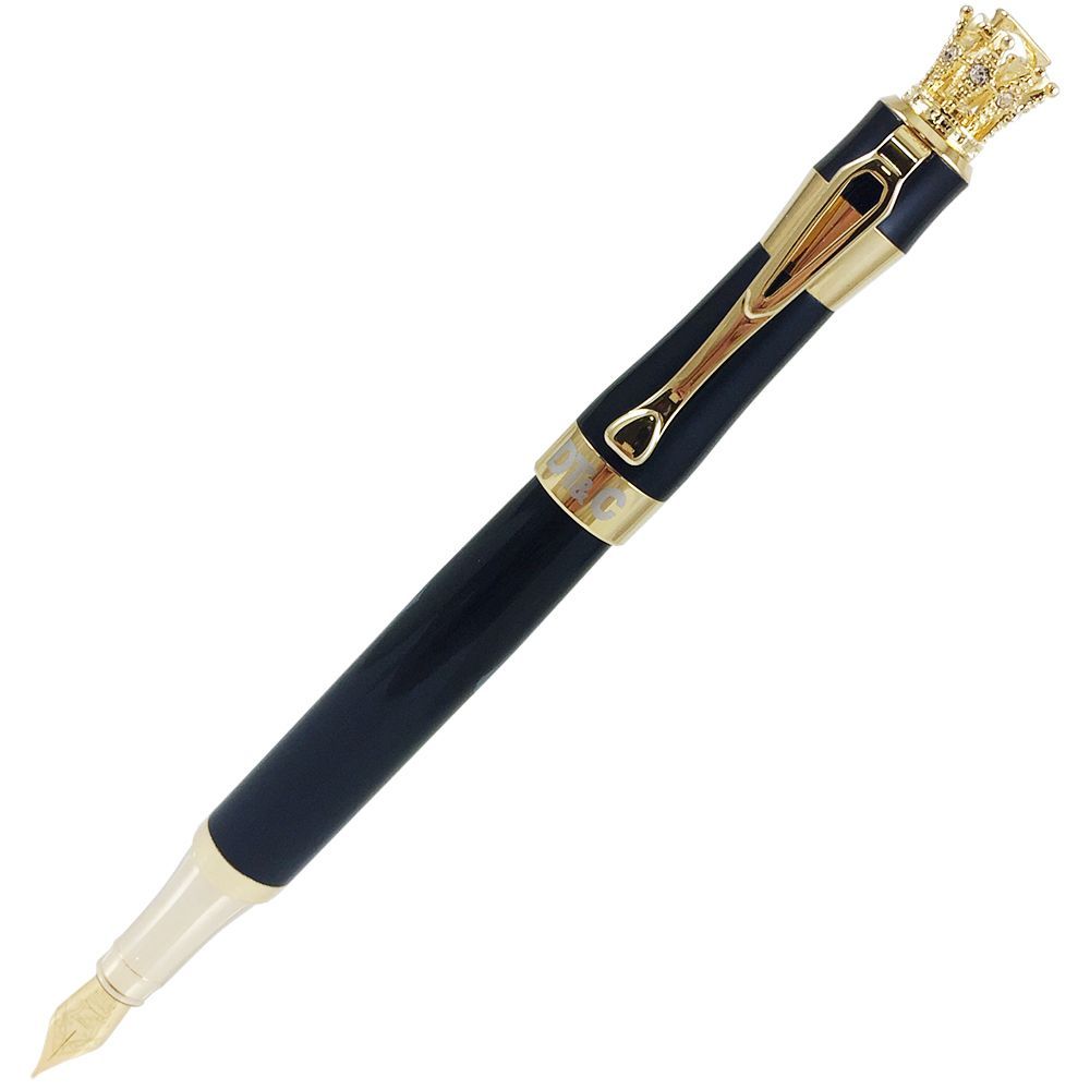 【DT&CREATION】Pluma estilográfica Dragon Soars Across the World Crown - Negro/Dorado