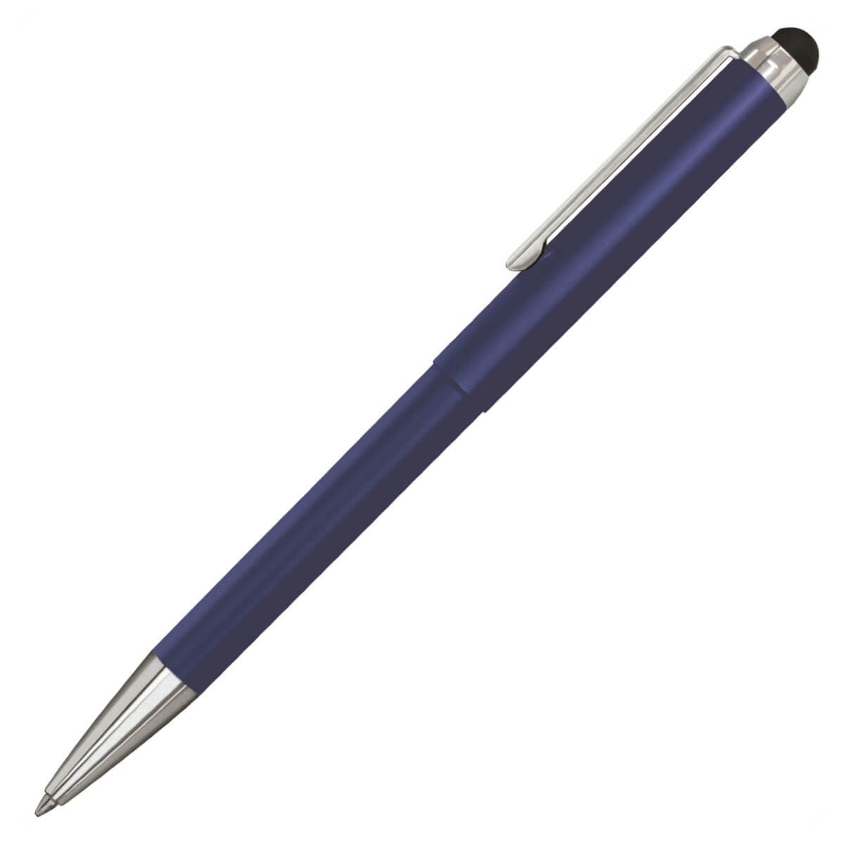 Bolígrafo con sello y bolígrafo inteligente HERI: bolígrafo táctil con sello personalizado (azul oscuro)