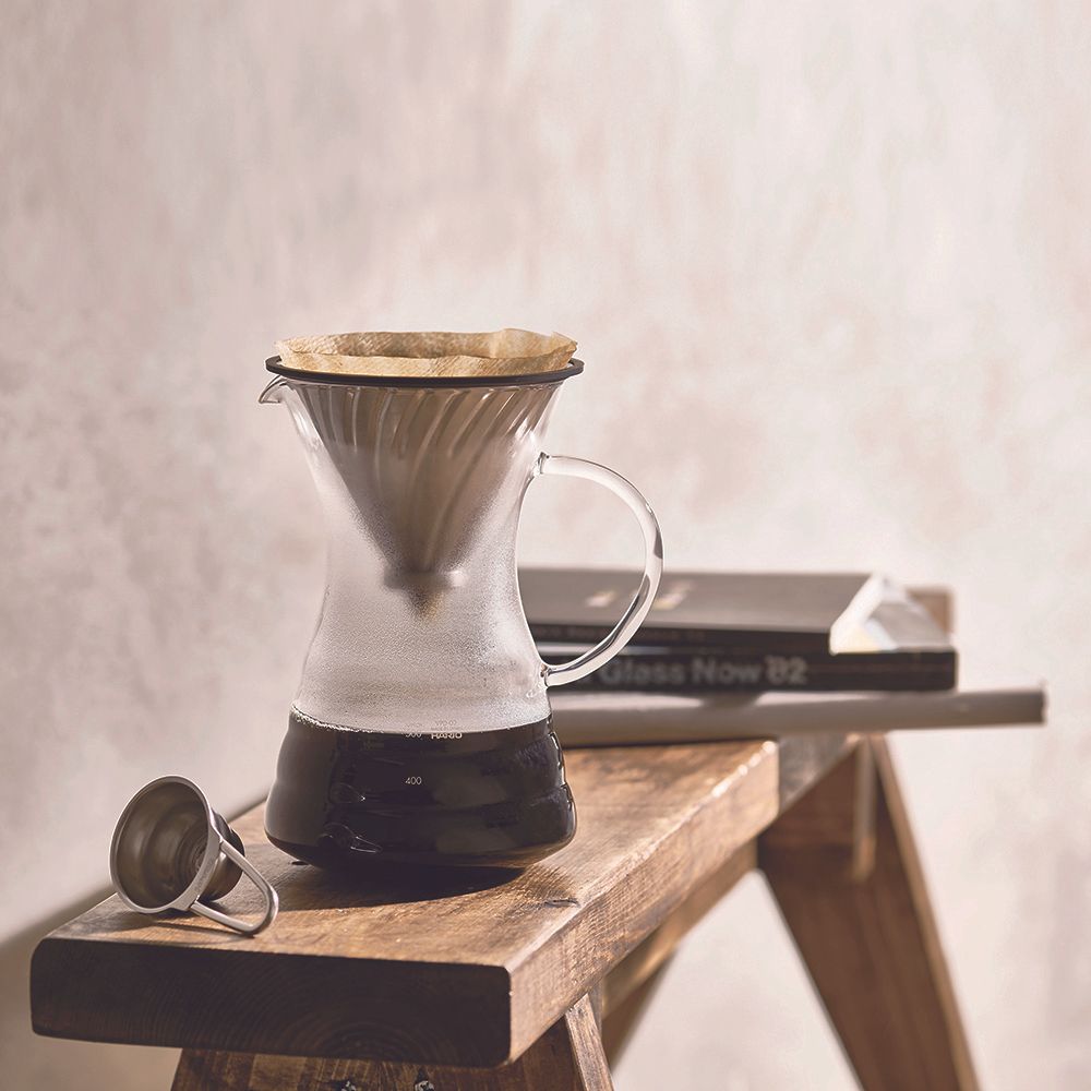 【HARIO】 V60白金金屬濾杯咖啡壺組 VPD-02HSV(HARIO精選)