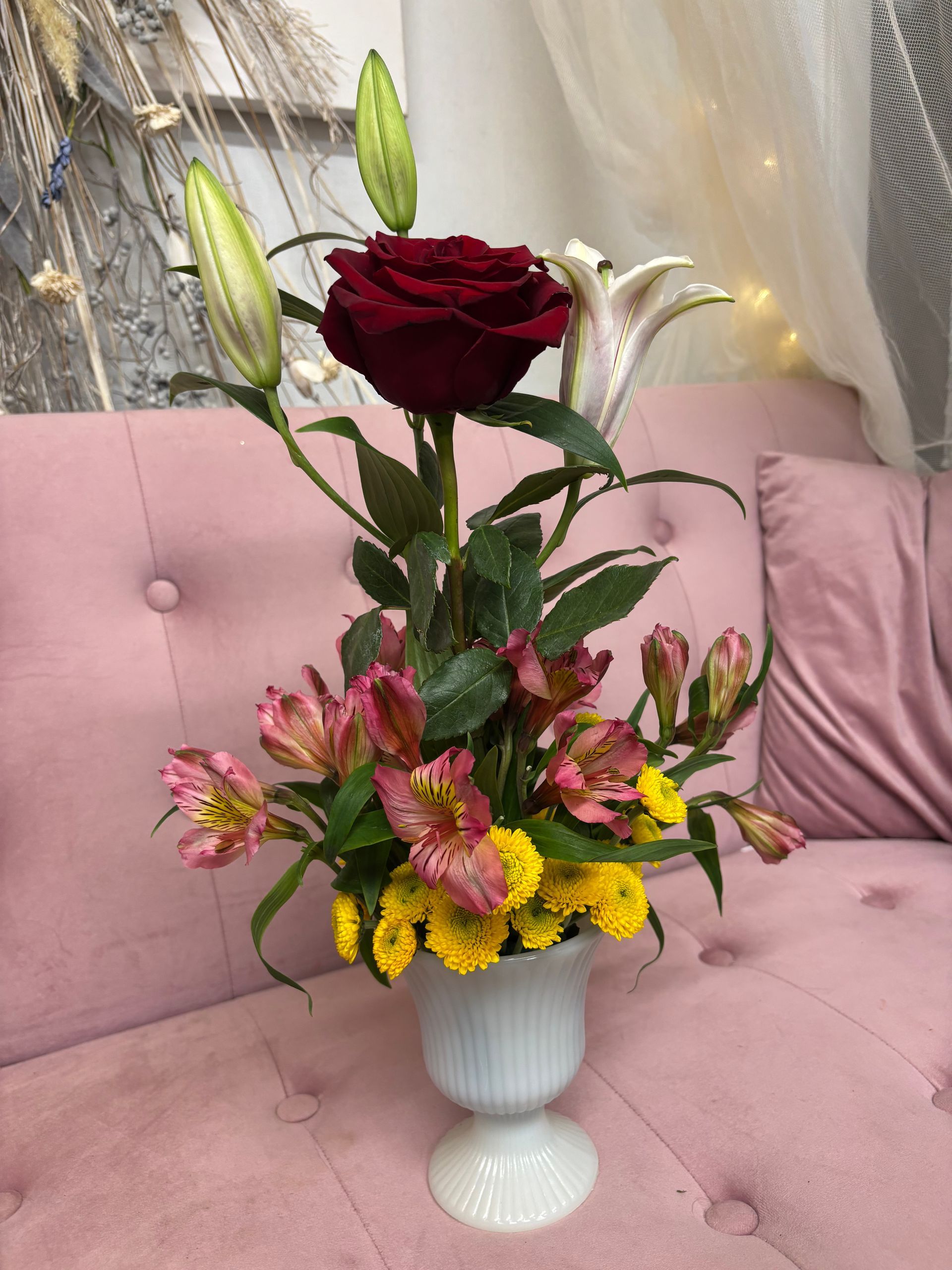 Kymberly Galland, owner of First Glance Florist & Creative Arts, inside the Cottonport shop