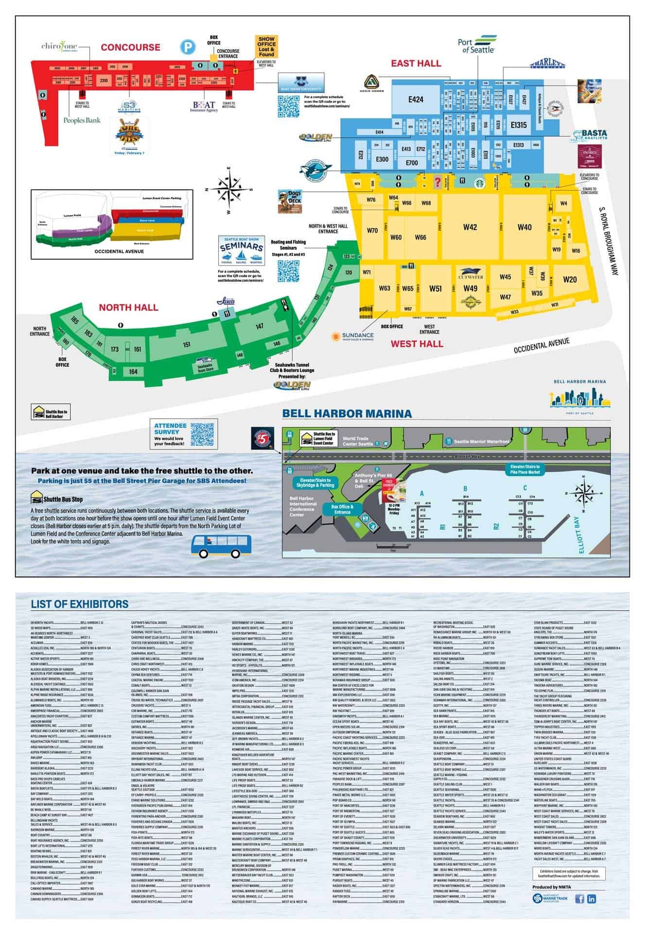 Map of an outdoor area, showing building layouts, roads, and key locations, with a key at the bottom.