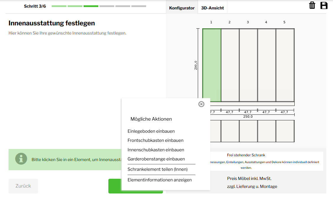 Eine große Holzplatte wird von einer CNC-Maschine mit Staubabsaugung zugeschnitten.