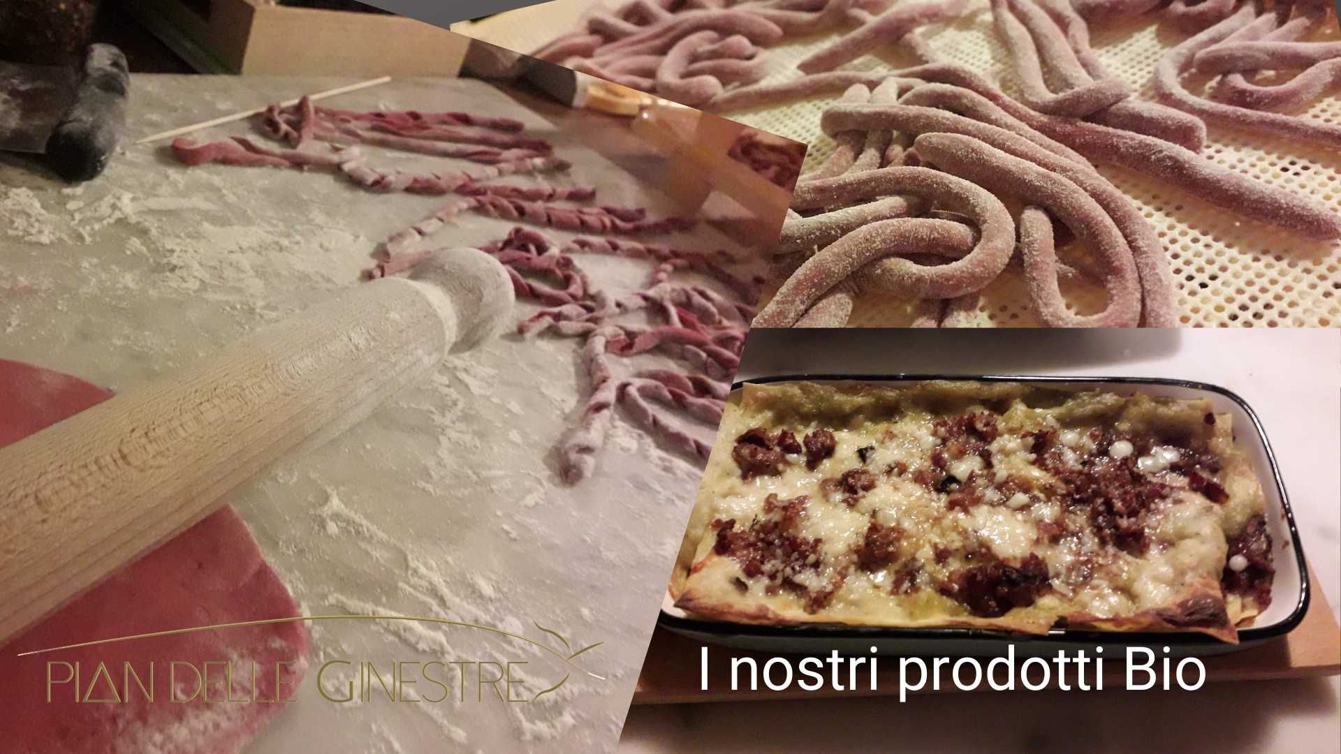 Pasta fatta in casa e prodotti BIO - Glamping Pian delle Ginestre