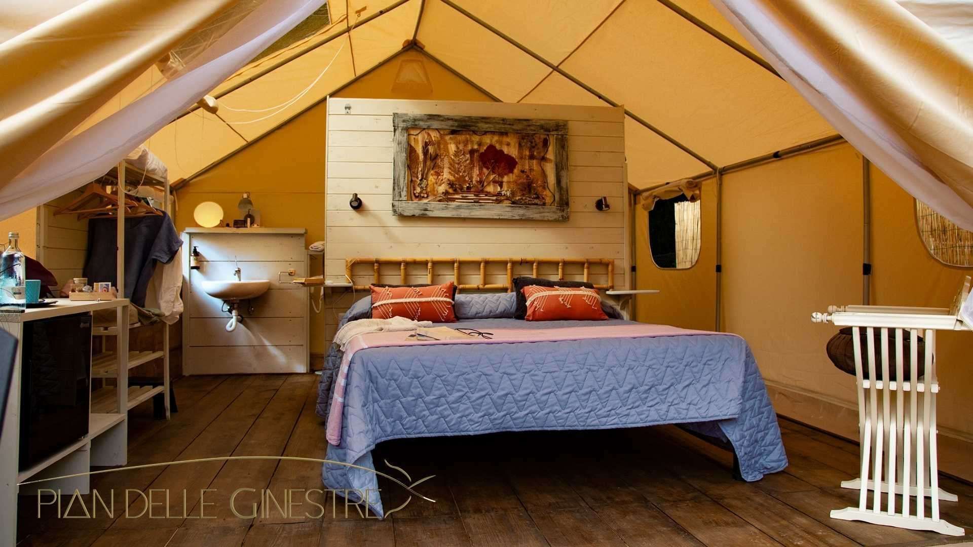 Zona notte delle Glamp Pian delle Ginestre