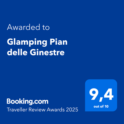 El Glamping Pian delle Ginestre gana los premios Traveller Review de Booking.com