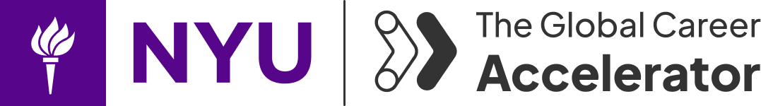 NYU and The Global Career Accelerator logos