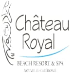 The logo for chateau royal beach resort and spa.