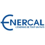The enercal logo is blue and white and says l' energie de tout un pays.