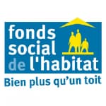 The logo for fonds social de l ' habitat is blue and yellow.