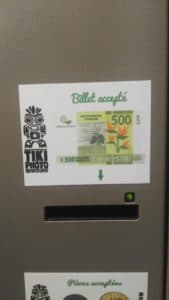 A machine that accepts a 500 euro bill