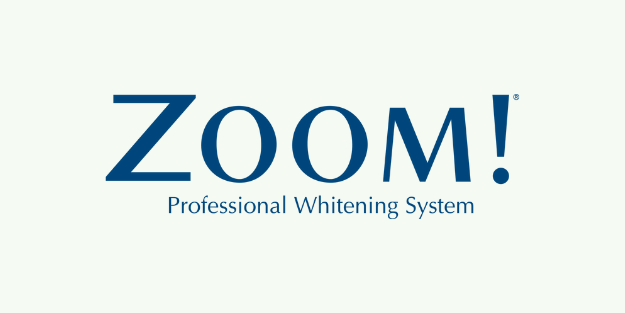 A zoom professional whitening system logo on a white background.