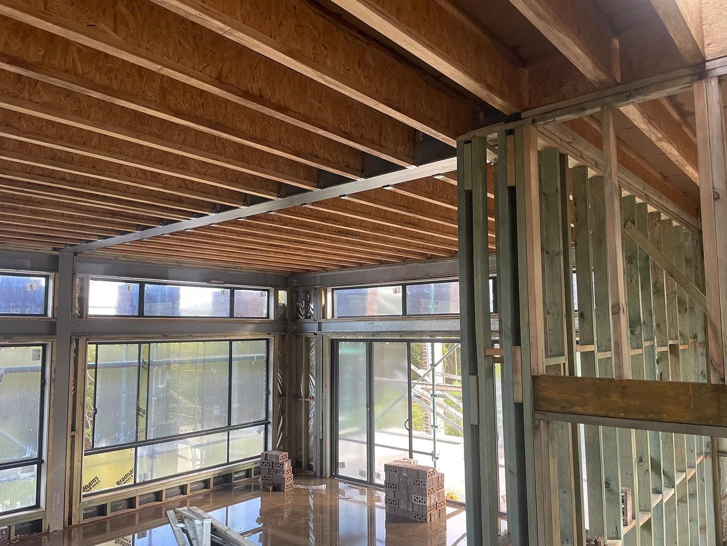 Interior View of a Building Under Construction — McNamara's Frames & Trusses In Coffs Harbour, NSW