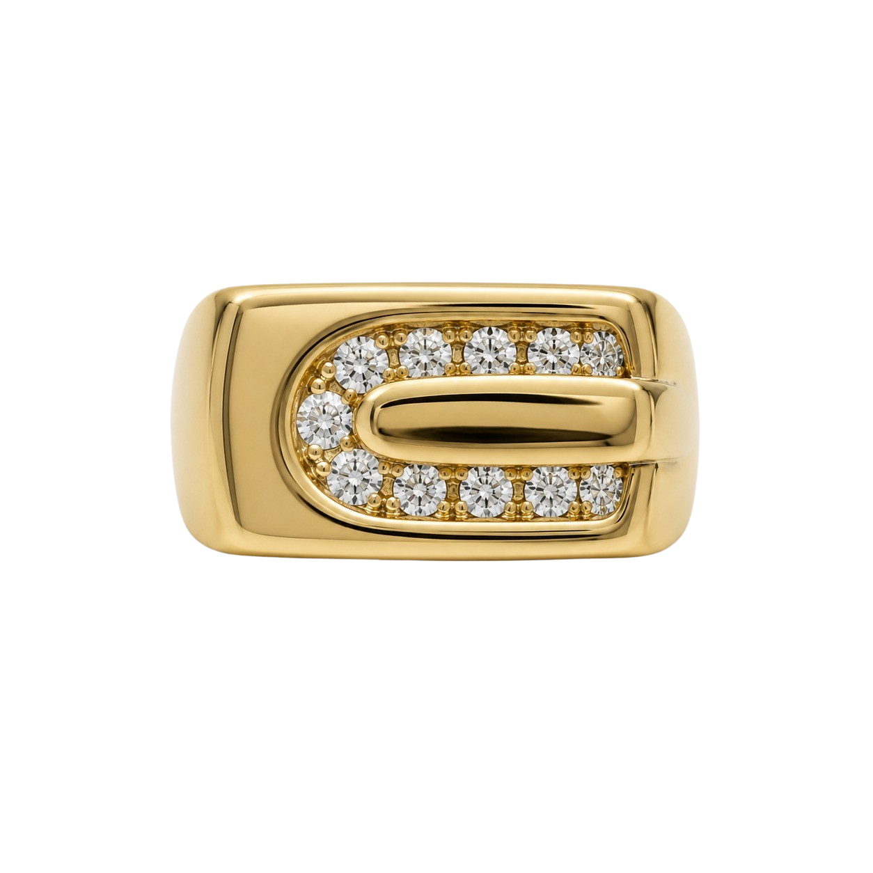 0.45ct Two-Tone Diamond Men's Ring 14K Gold