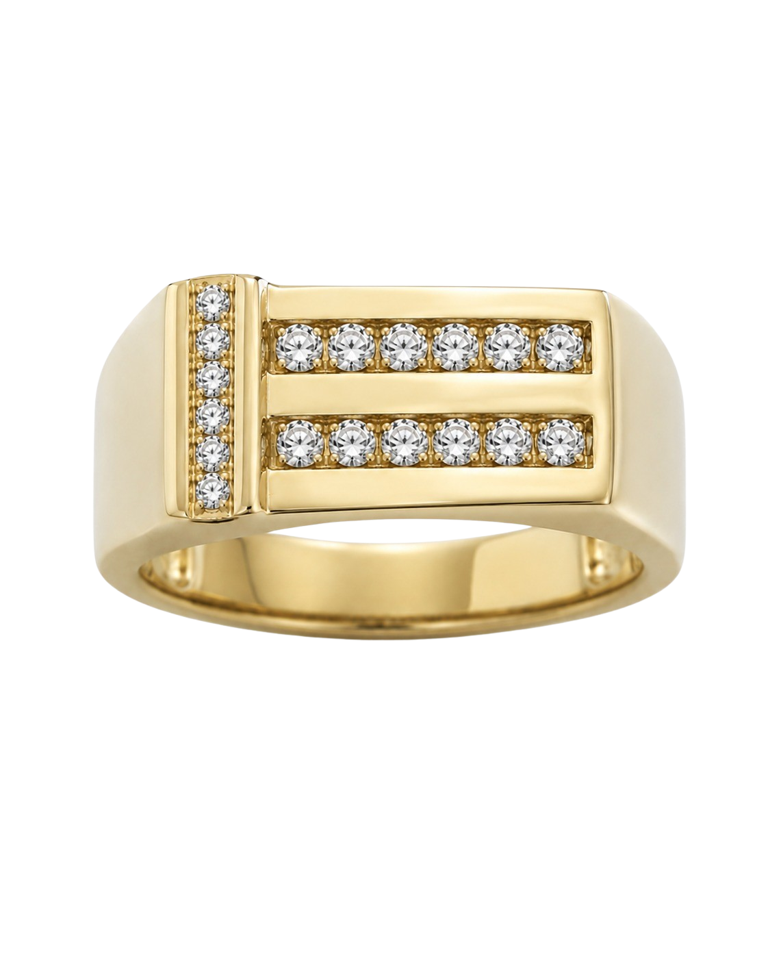 0.45ct Diamond Men's Ring 14K Yellow Gold