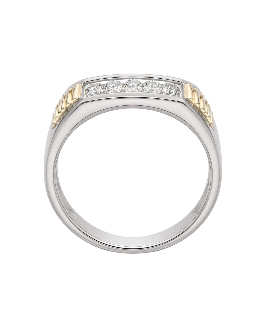 0.40ct Two-Tone Diamond Men’s Band 14K Gold