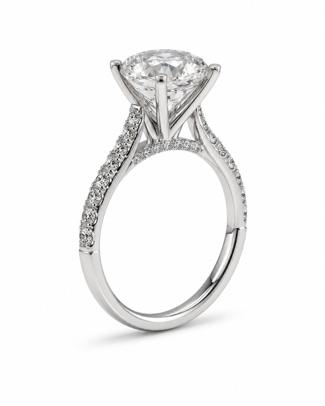 5.08ct Lab-Grown Diamond Engagement Ring - Hidden Halo