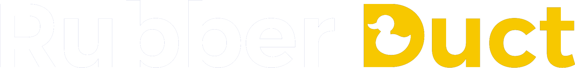 Logo with white text and a yellow