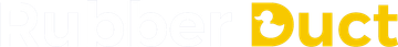 Logo with white text and a yellow