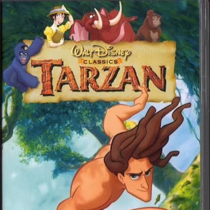 Disney’s Tarzan Classics cover with Tarzan swinging through a jungle and animals above the title