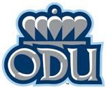 Old Dominion University logo: light blue crown over 