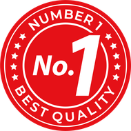 a red sticker that says number 1 best quality