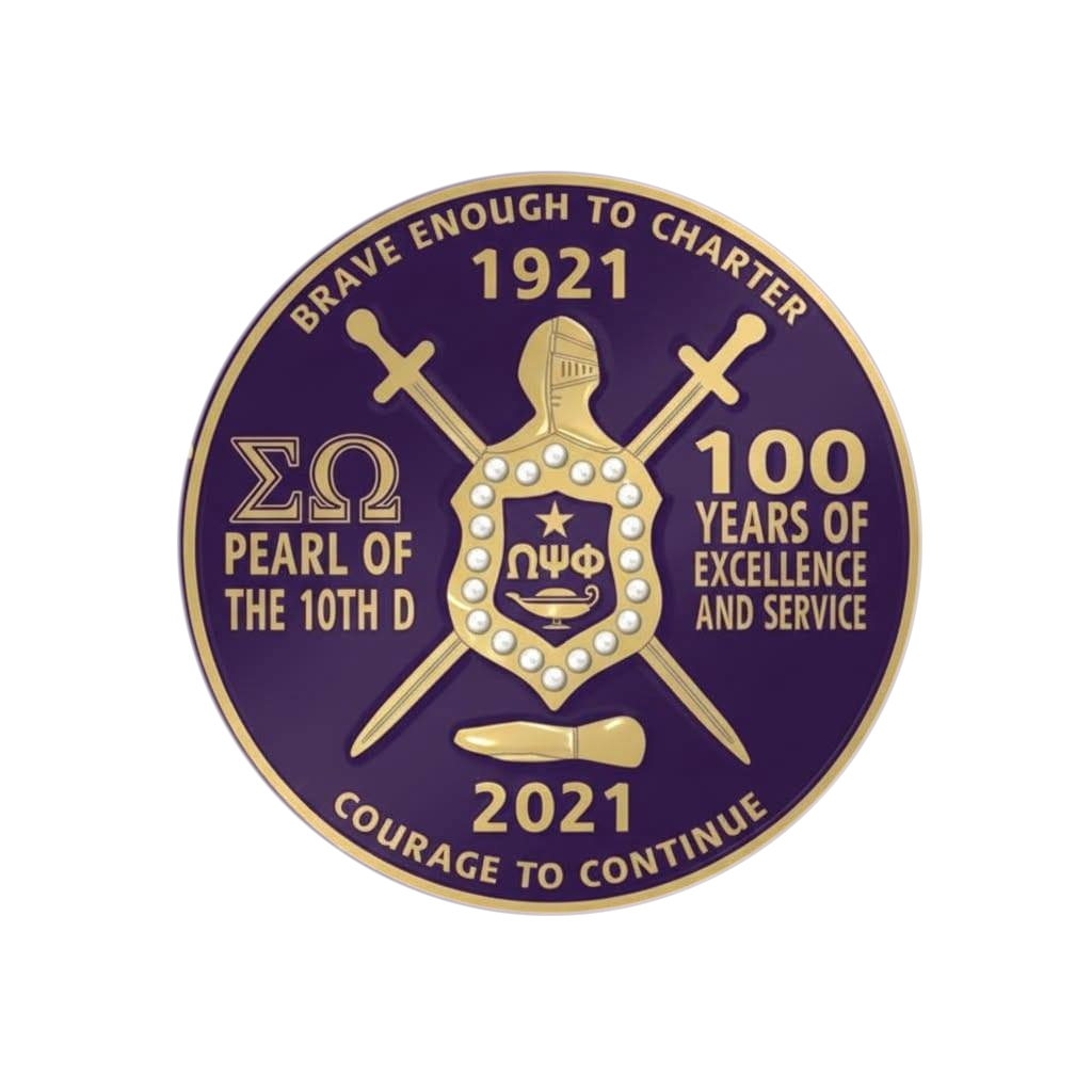 Sigma Omega Chapter centennial emblem, 1921–2021