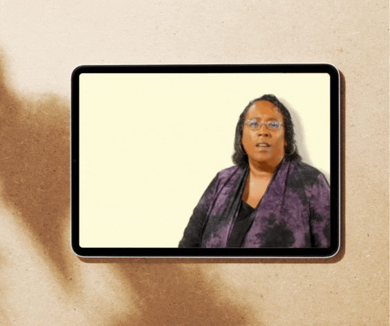 A tablet with a picture of a woman on it