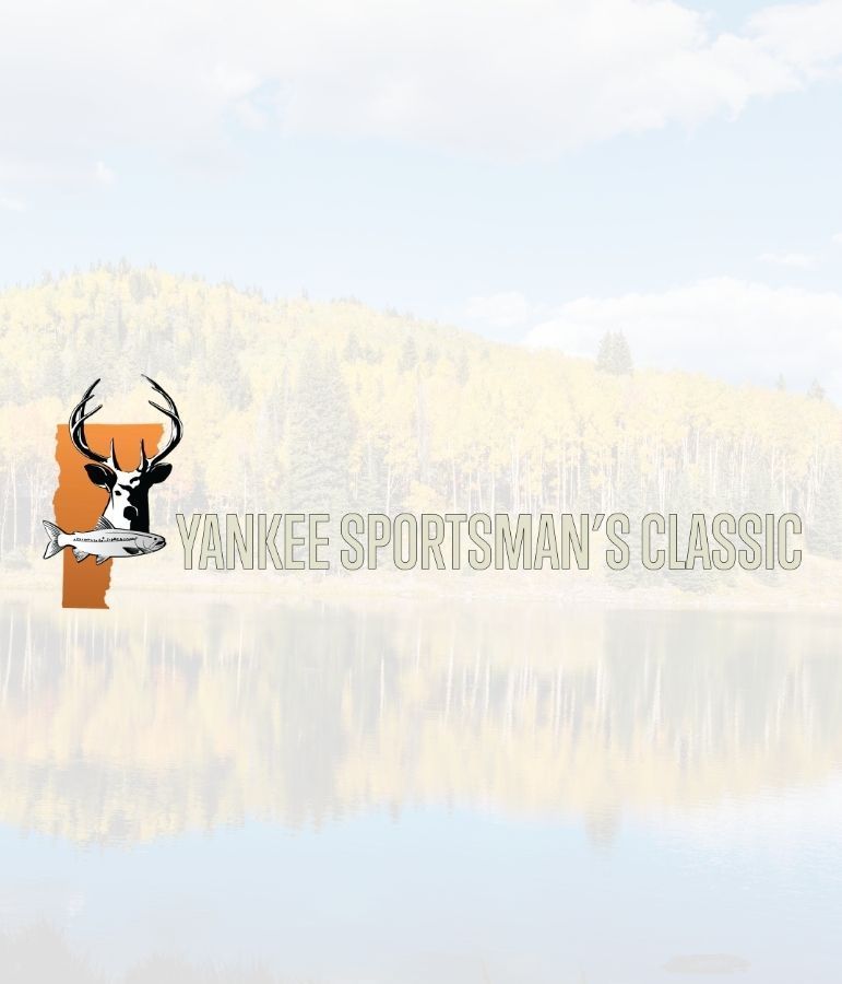 The logo for yankee sportsman 's classic has a deer and a fish on it.